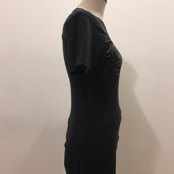 BDG black and grey ‘Baptized by fire’ tee shirt Size S Excellent used condition - Picture 6 of 11